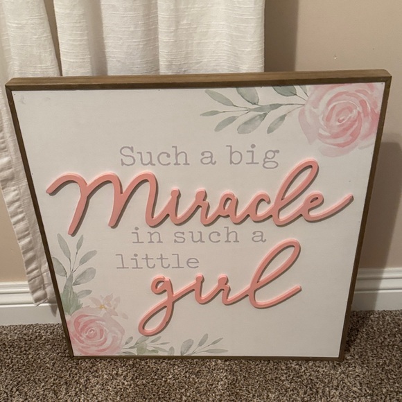 The Spring Shop Other - The Spring Shop Pink and White Miracle Wall Art